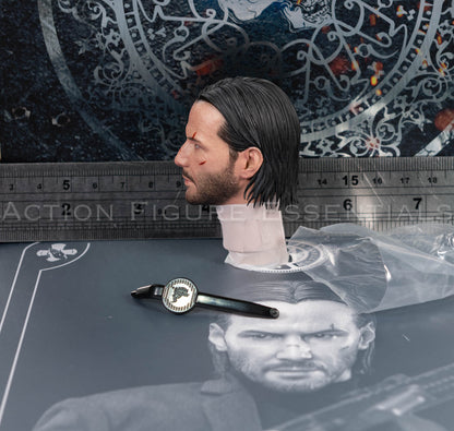 Hot Toys John Wick MMS832 Battle-Damaged Head Sculpt – 1/6 Scale – photograph 42