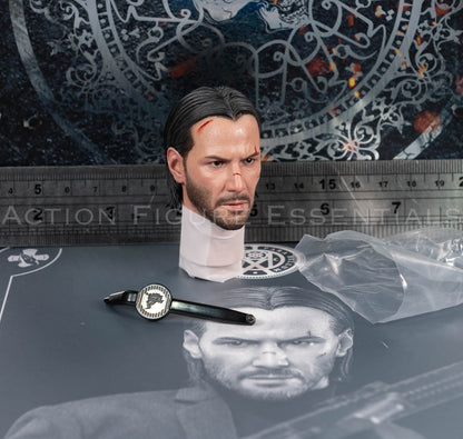 Hot Toys John Wick MMS832 Battle-Damaged Head Sculpt – 1/6 Scale – photograph 46