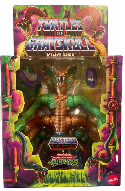 MOTU x TMNT: Turtles of Grayskull King Hiss Action Figure Deluxe Set