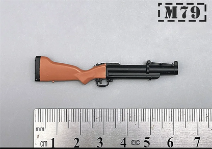1/12 Scale Action Figure Weapons – Individual Mini Gun Models for 6” Figures