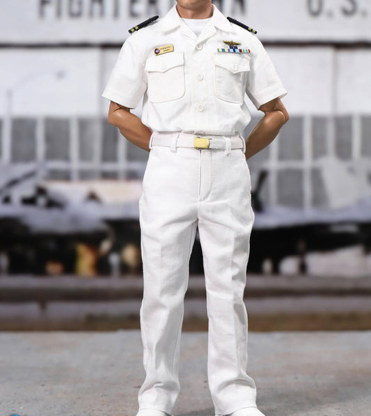 Top Gun - Officers Shirt Pants Belt - Maverick -  MA80181 US Navy Naval Aviator Lieutenant Pete - DID - 1:6 Loose Parts