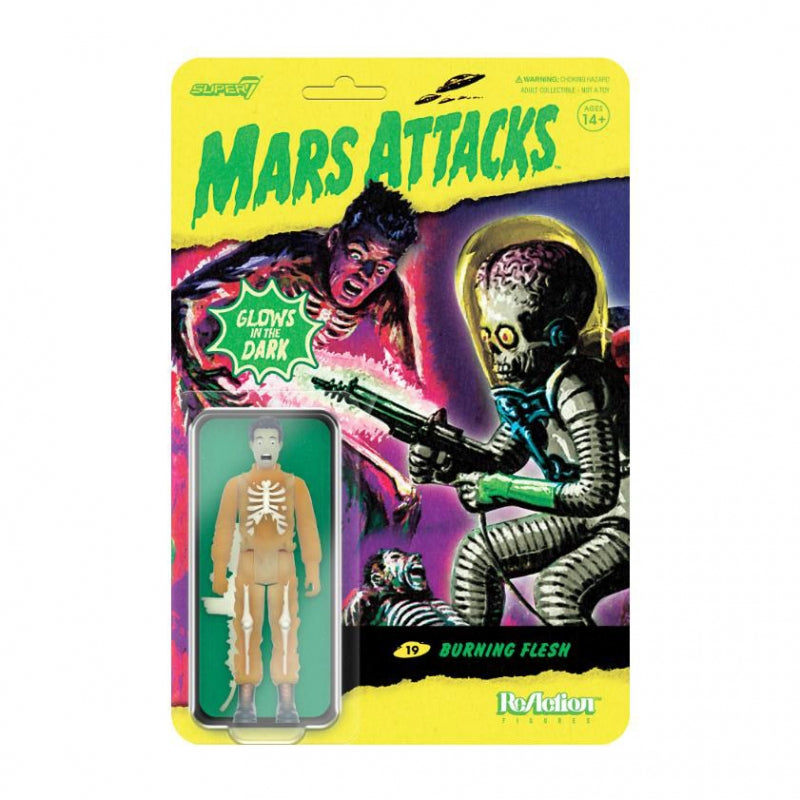 Super7 - Mars Attacks - Burning Flesh - Glow In The Dark (GITD) ReAction Figure Retro Action Figure