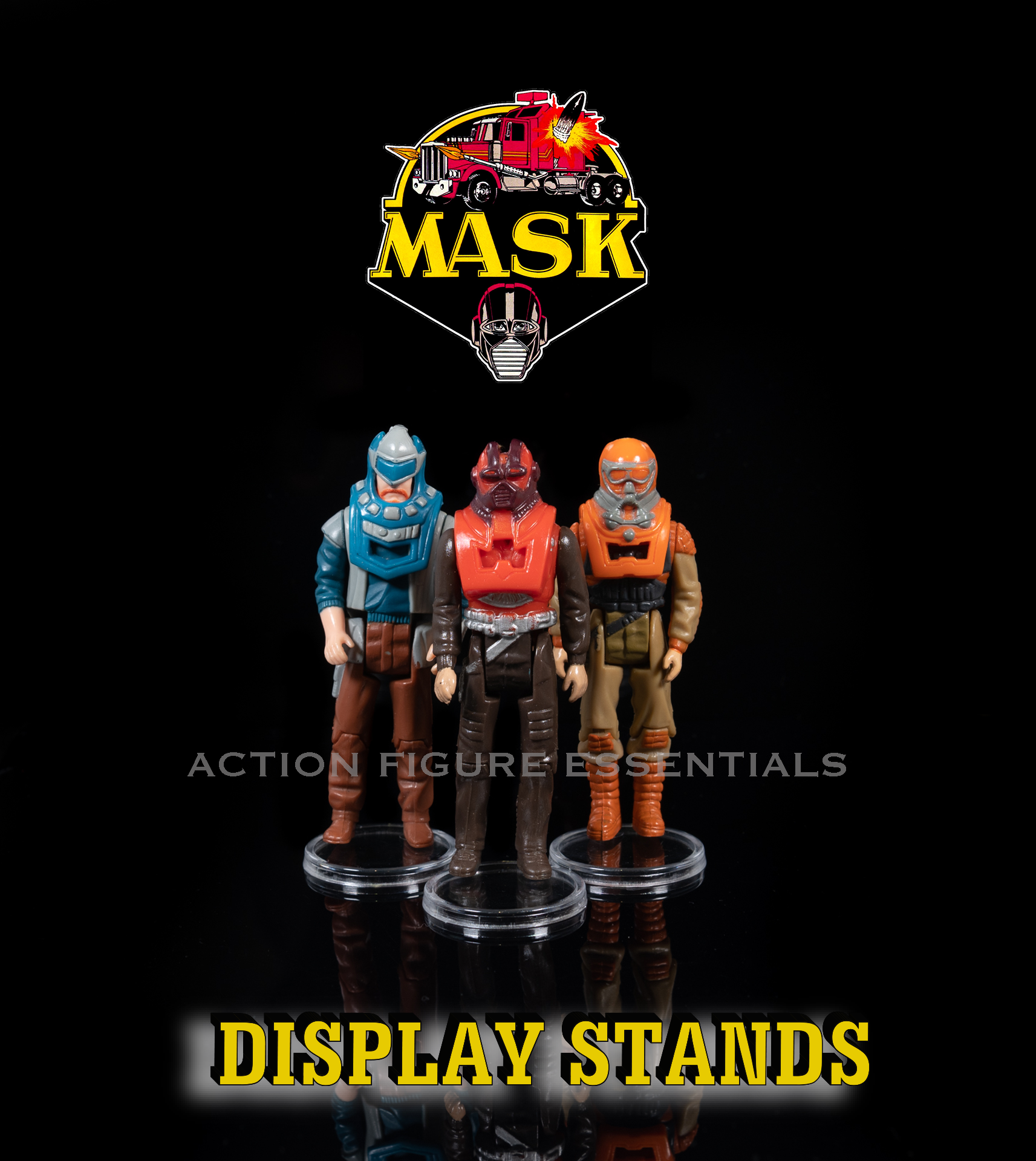 Vintage M.A.S.K. Action Figure Display Stands - (Set of 20 Stands ...