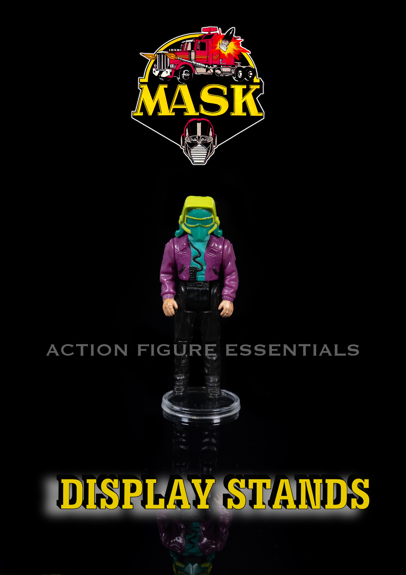 Vintage M.A.S.K. Action Figure Display Stands - (Set of x1 Stand)