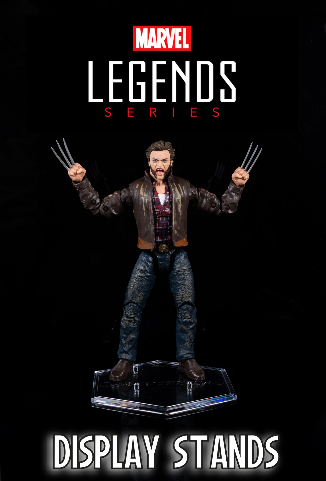 MARVEL Legends  - Display Stands - Available in Clear or Black - (Set of 4 Stands)