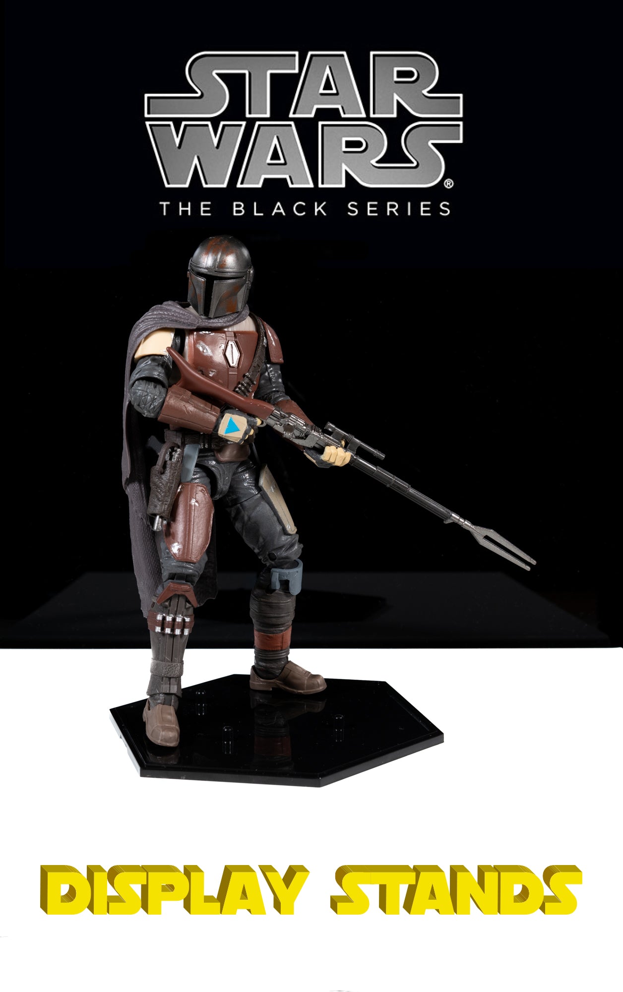 Star Wars - Black Series  - Display Stands - Available in Clear or Black - (Set of 4 Stands)