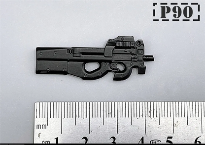 1/12 Scale Action Figure Weapons – Individual Mini Gun Models for 6” Figures