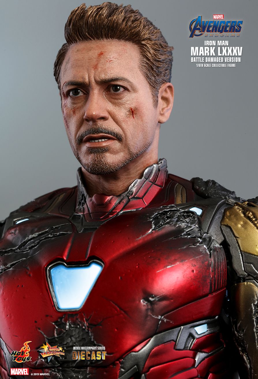 Hot Toys 1:6 - Iron Man - Avengers Endgame - Battle Damaged - MK85 LXXXV - MMS543