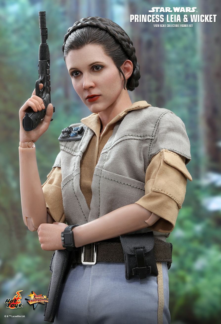Hot Toys Star Wars - Princess Leia Wicket W.Warwick Exclusive Set - MMS551 - 1:6 Scale - Return of The Jedi