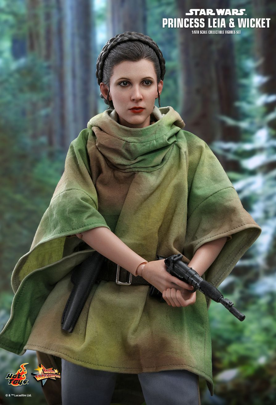 Hot Toys Star Wars - Princess Leia Wicket W.Warwick Exclusive Set - MMS551 - 1:6 Scale - Return of The Jedi