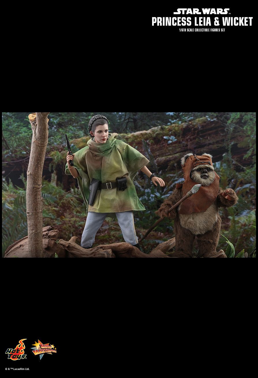 Hot Toys Star Wars - Princess Leia Wicket W.Warwick Exclusive Set - MMS551 - 1:6 Scale - Return of The Jedi