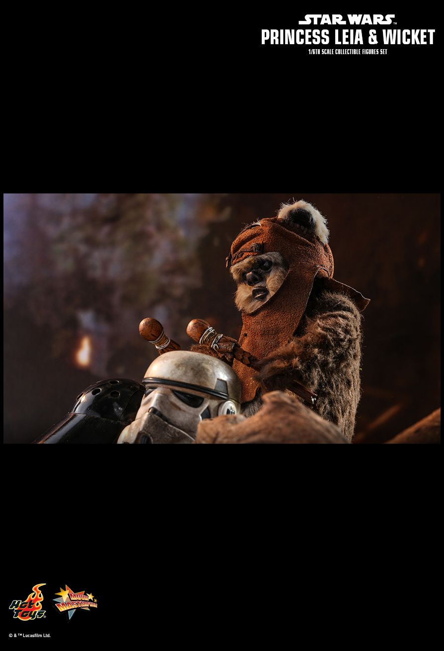 Hot Toys Star Wars - Princess Leia Wicket W.Warwick Exclusive Set - MMS551 - 1:6 Scale - Return of The Jedi