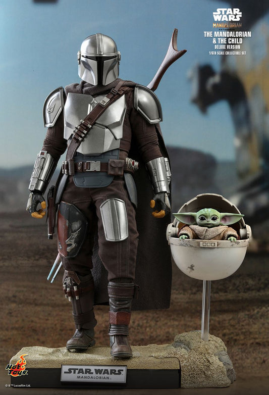 Hot Toys Star Wars - The Mandalorian and The Child (Grogu) - 1:6 Scale Deluxe Set - TMS015
