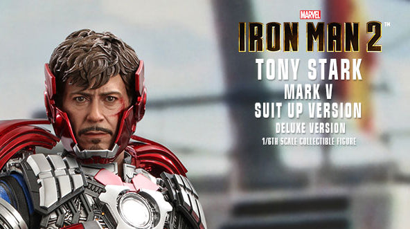 Hot Toys Iron Man 2 Partial Transforming Helmet Suit Up Set Deluxe Version MMS600 1/6 Scale Parts Marvel