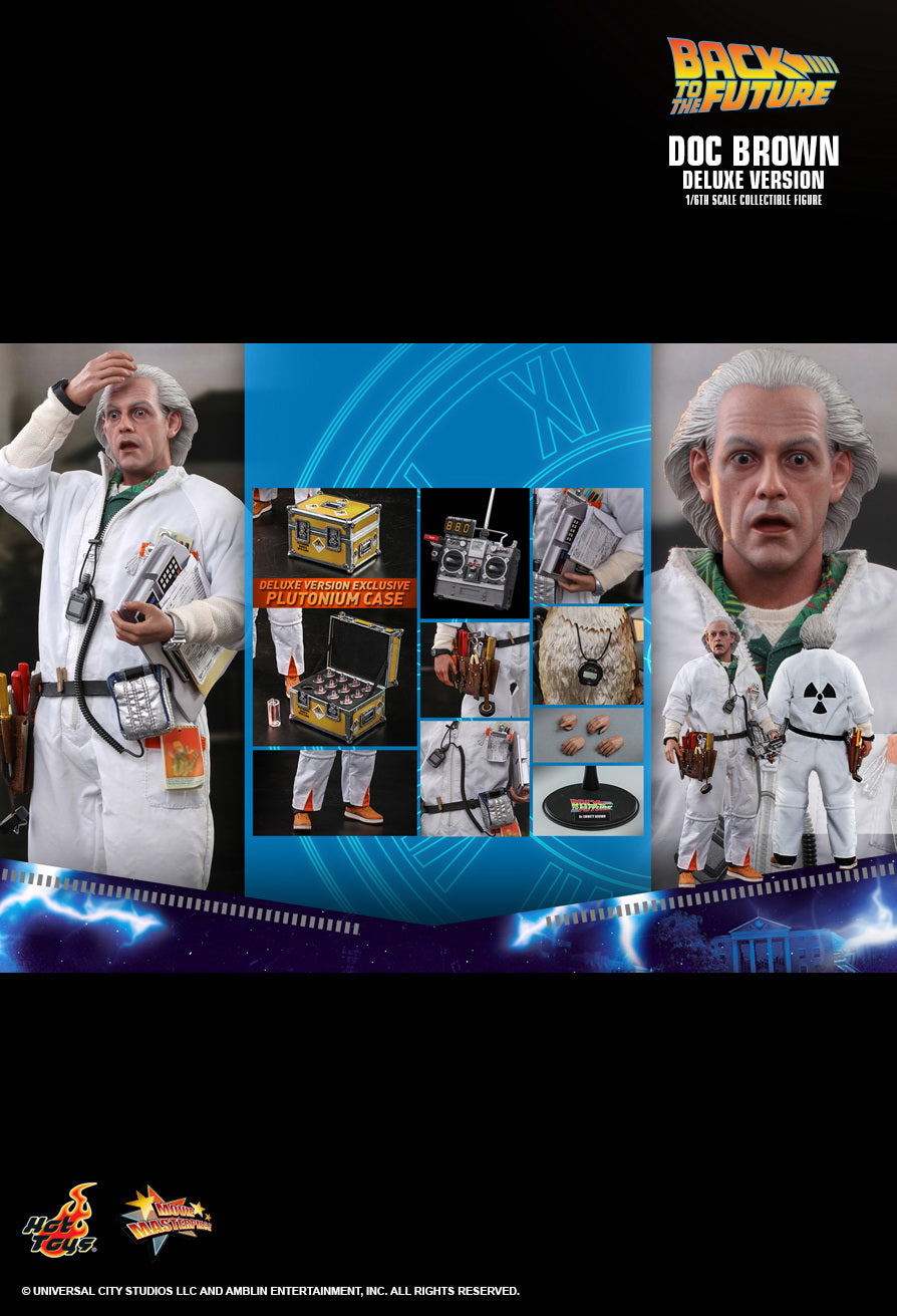 Hot Toys 1:6 -  Doc Brown - Back To The Future - Deluxe Set - MMS610