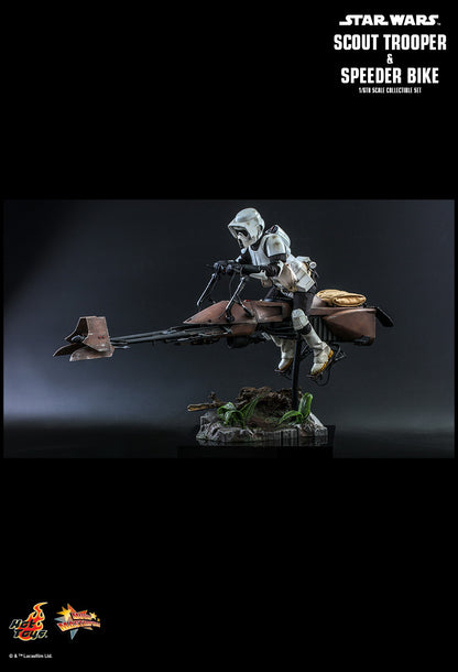 Hot Toys 1:6 -  Biker Scout Trooper and Speeder Bike Set - Return of The Jedi - MMS612 - Star Wars