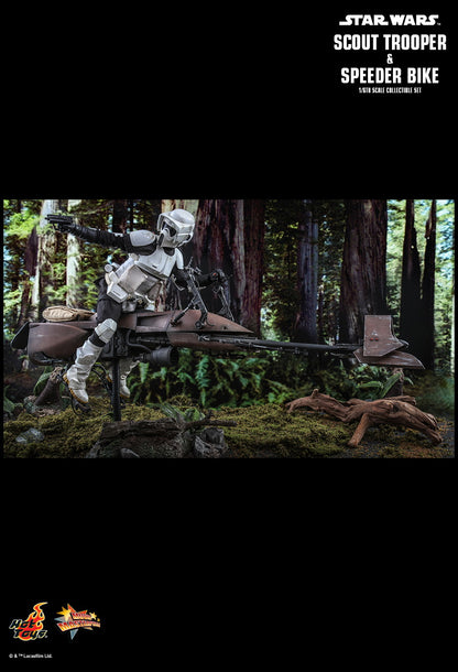 Hot Toys 1:6 -  Biker Scout Trooper and Speeder Bike Set - Return of The Jedi - MMS612 - Star Wars