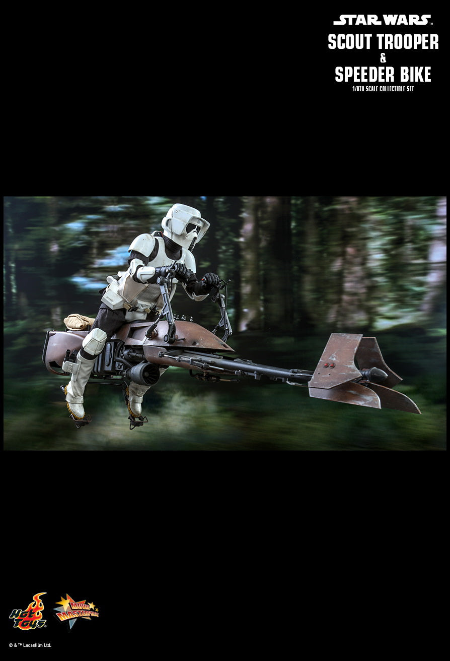 Hot Toys 1:6 -  Biker Scout Trooper and Speeder Bike Set - Return of The Jedi - MMS612 - Star Wars