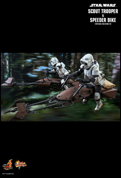 Hot Toys 1:6 -  Biker Scout Trooper and Speeder Bike Set - Return of The Jedi - MMS612 - Star Wars