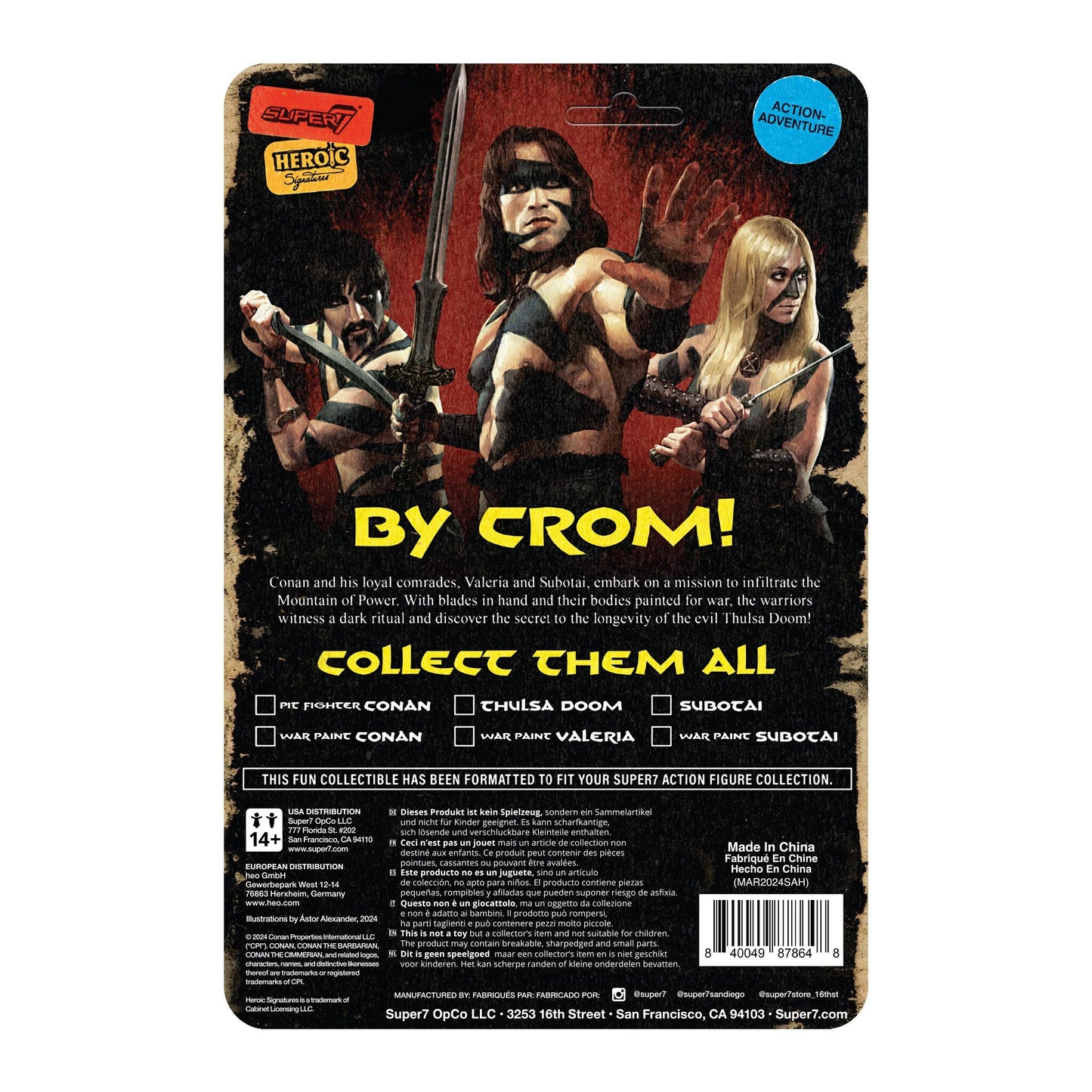 Conan the Barbarian War Paint Valeria ReAction Action Figure Wave 02 - Super7