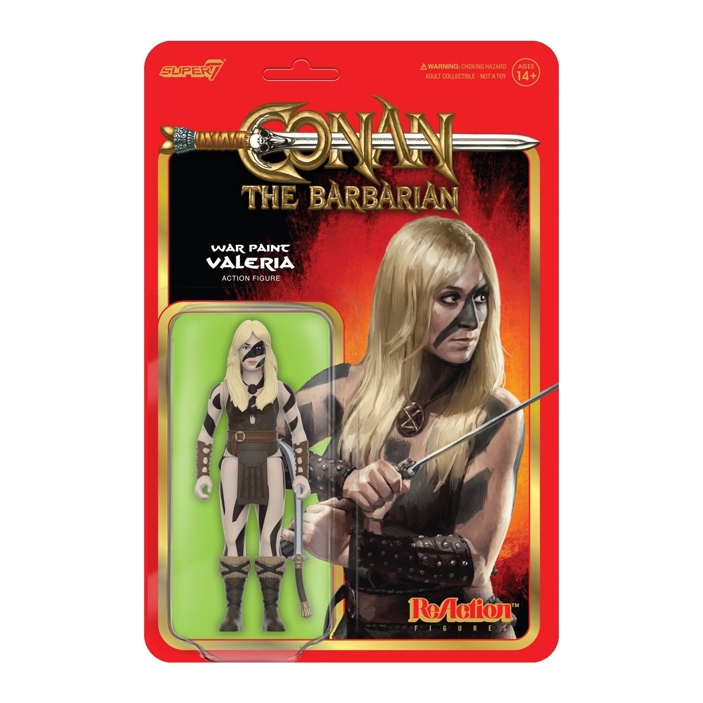 Conan the Barbarian War Paint Valeria ReAction Action Figure Wave 02 - Super7