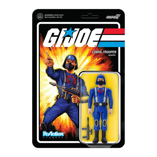 Super 7 G.I. JOE Cobra Trooper ReAction Wave 1 - H-Back (Pink) Retro Vintage