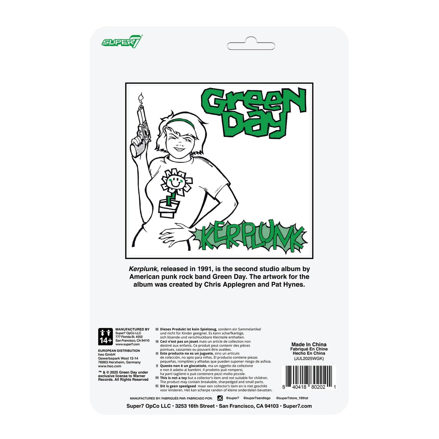 Green Day Kerplunk Girl ReAction Figure by Super7 – 3.75” Collectible Punk Rock Action Figure