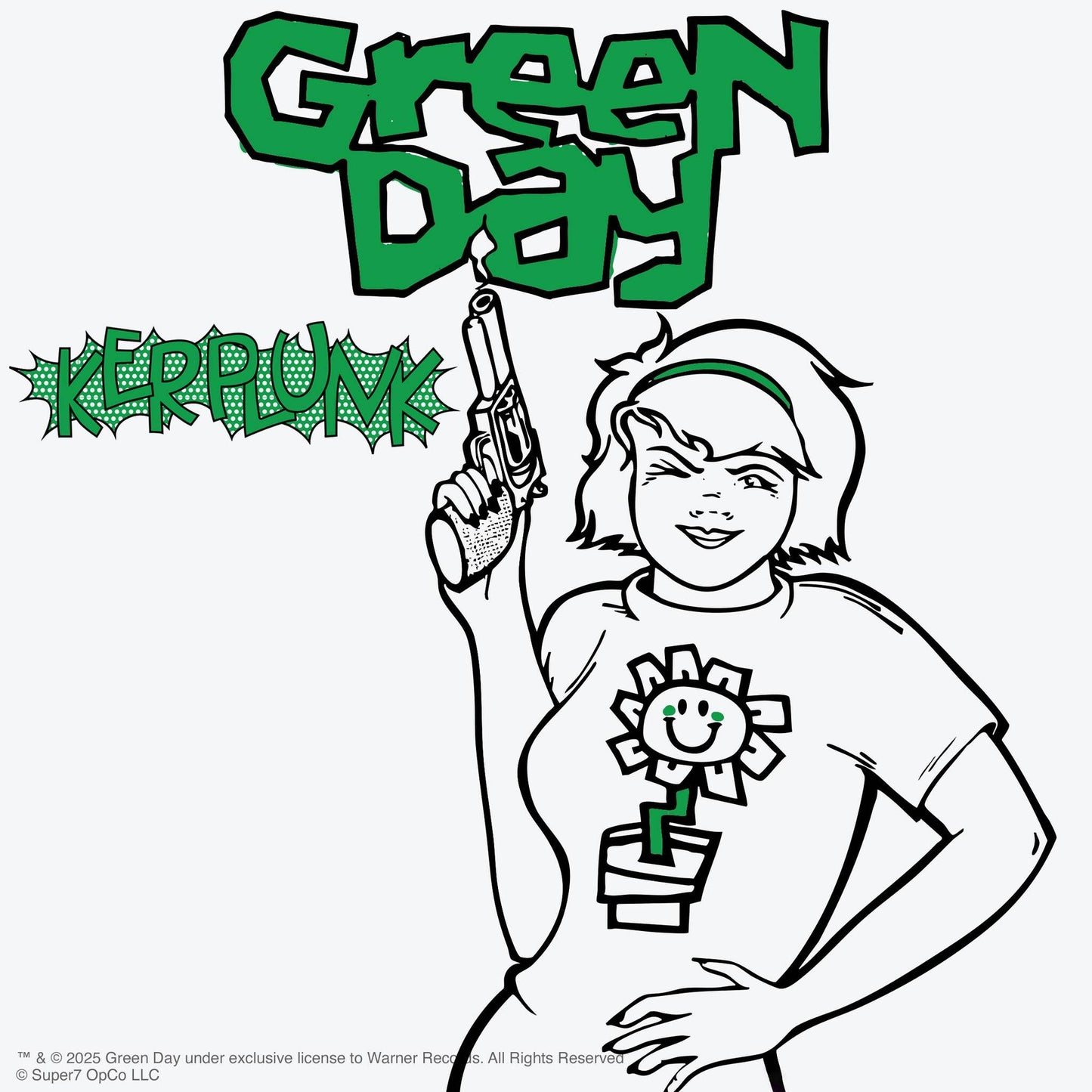 Green Day Kerplunk Girl ReAction Figure by Super7 – 3.75” Collectible Punk Rock Action Figure
