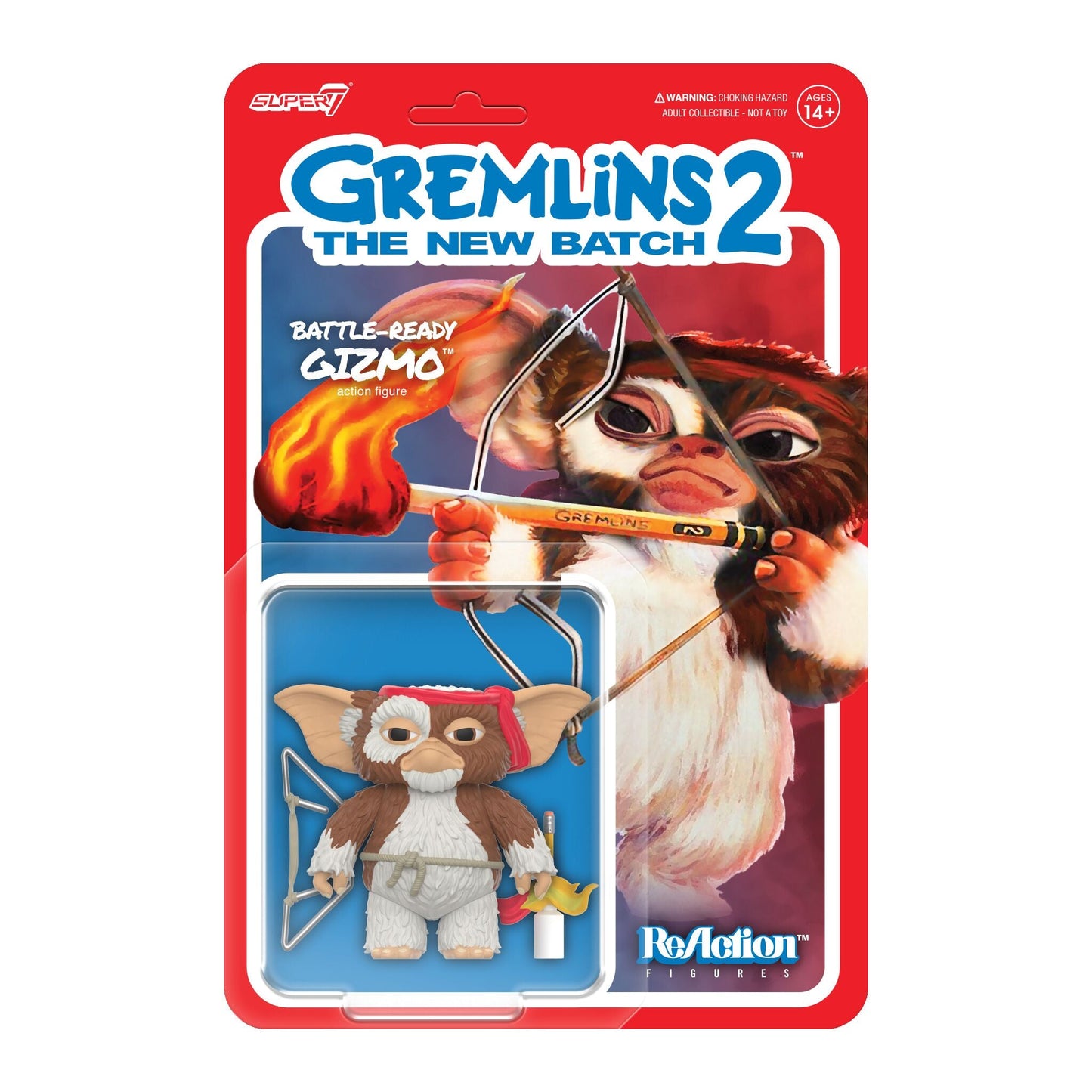 Gremlins - Gizmo - Battle Ready Rambo - Super7 Reaction Figure - Retro Vintage Action Figure