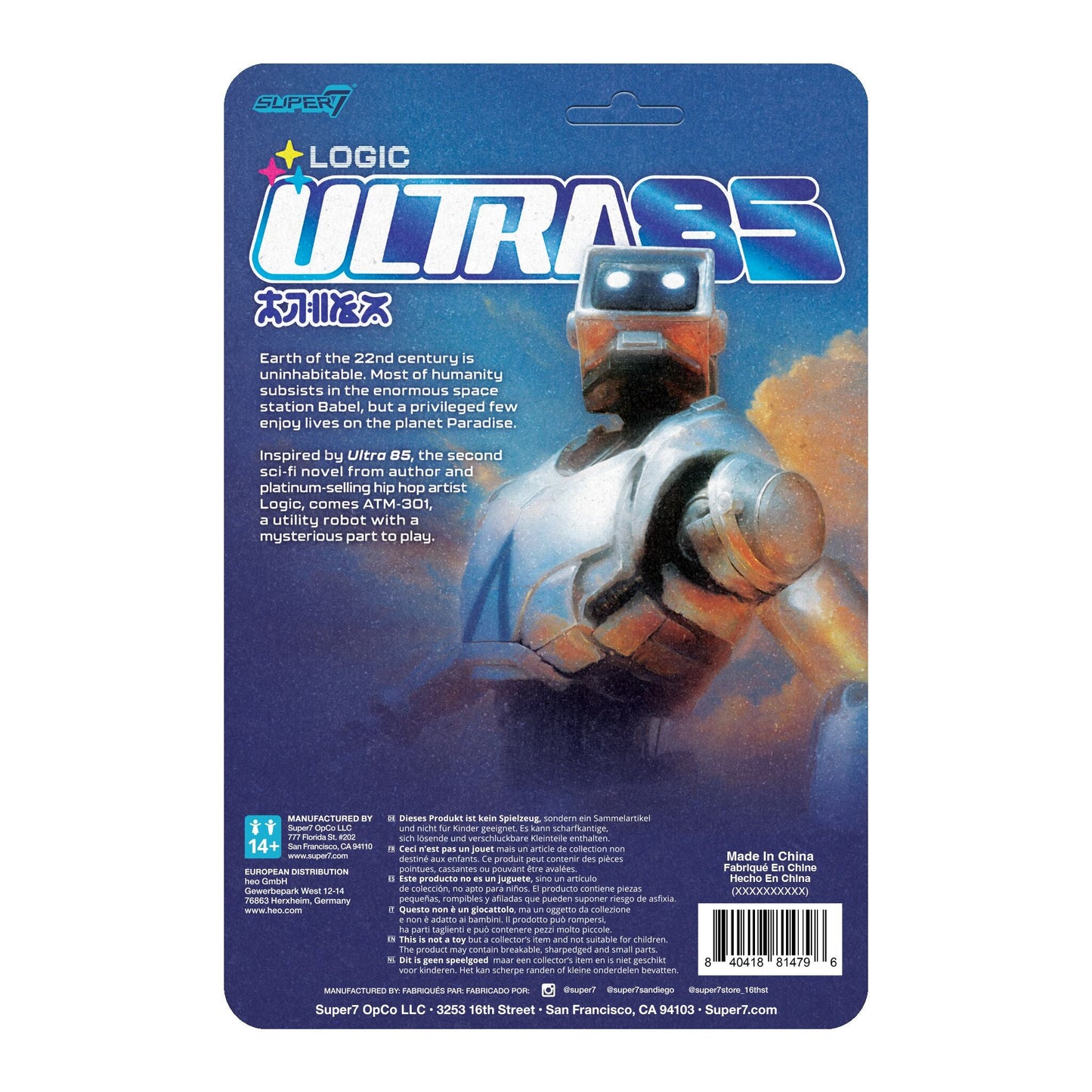 Logic - ATM-301 - Ultra 85 - Super7 Reaction Figure - Retro Style Action Figure