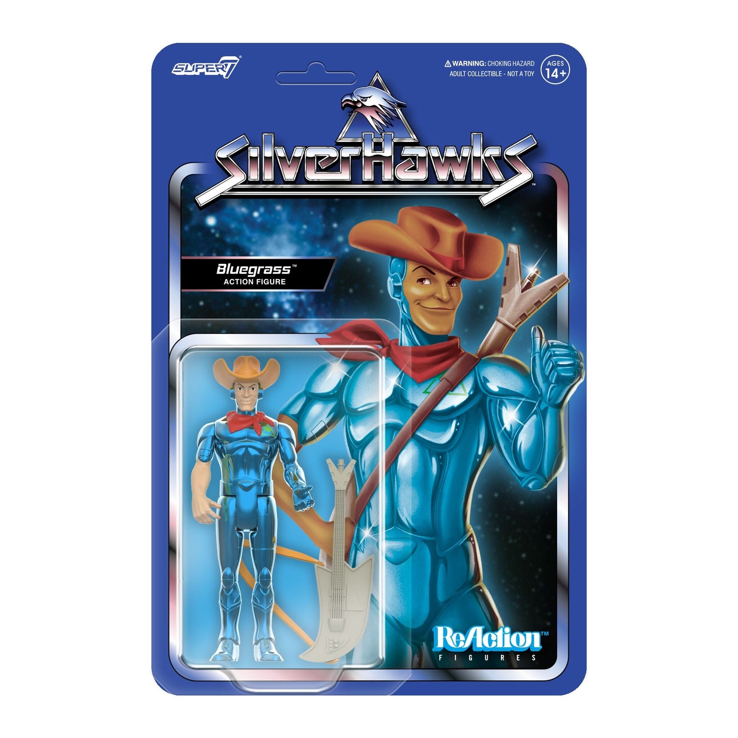 Super7 - SilverHawks - Bluegrass - Reaction Vintage Retro Action Figure