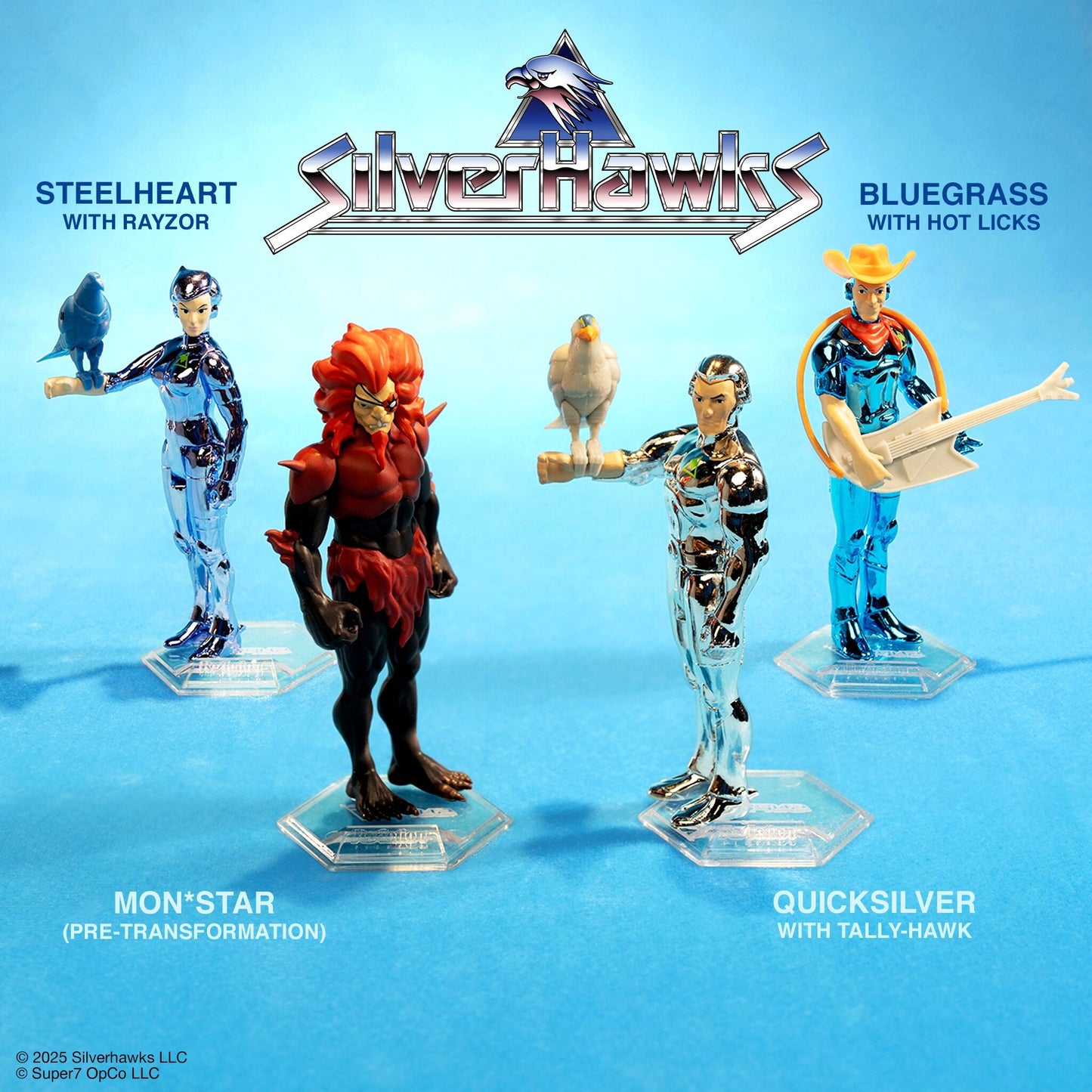 Super7 - SilverHawks - Bluegrass - Reaction Vintage Retro Action Figure