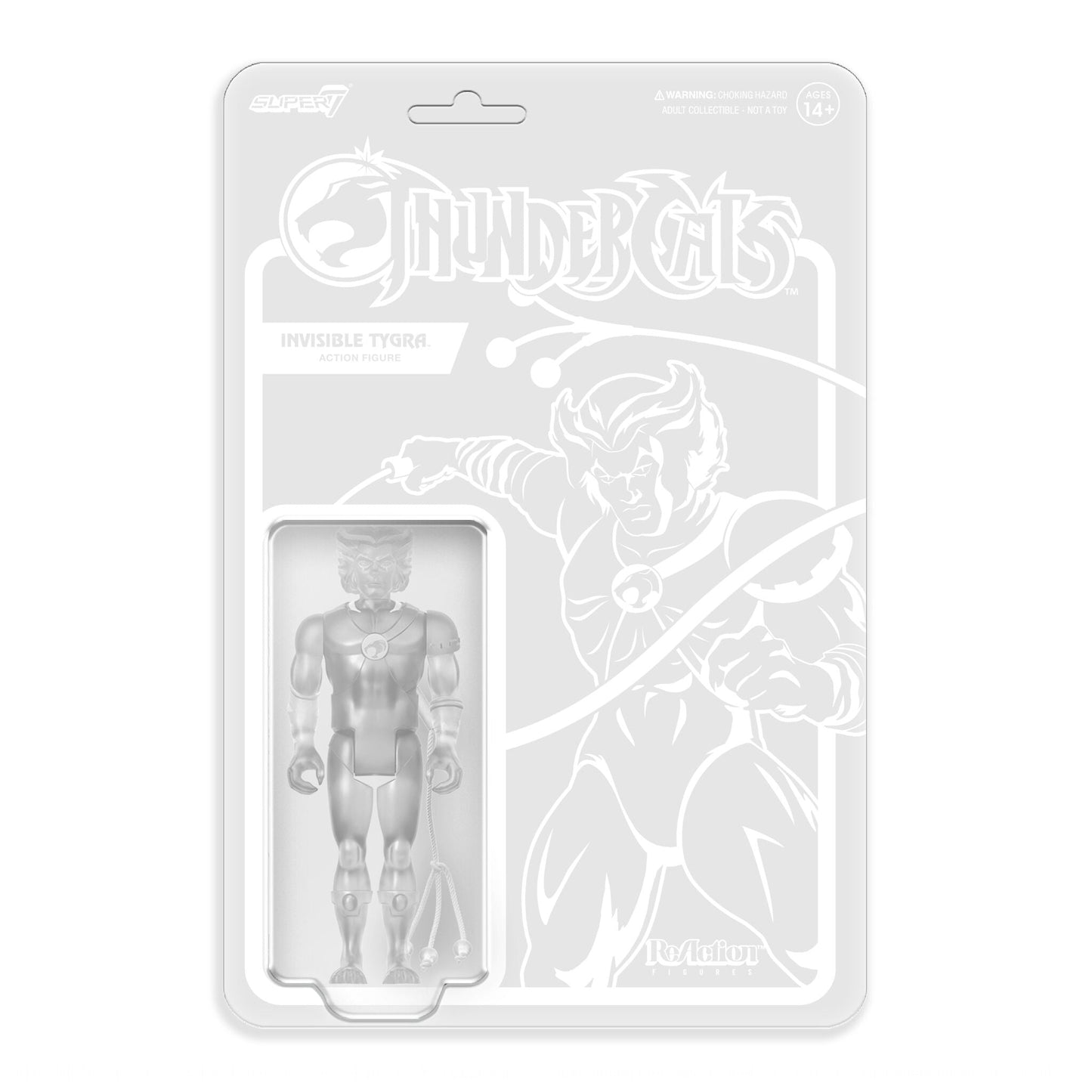 Super7 - Thundercats - Tygra - Clear Cardback Version - Reaction Vintage Retro Action Figure