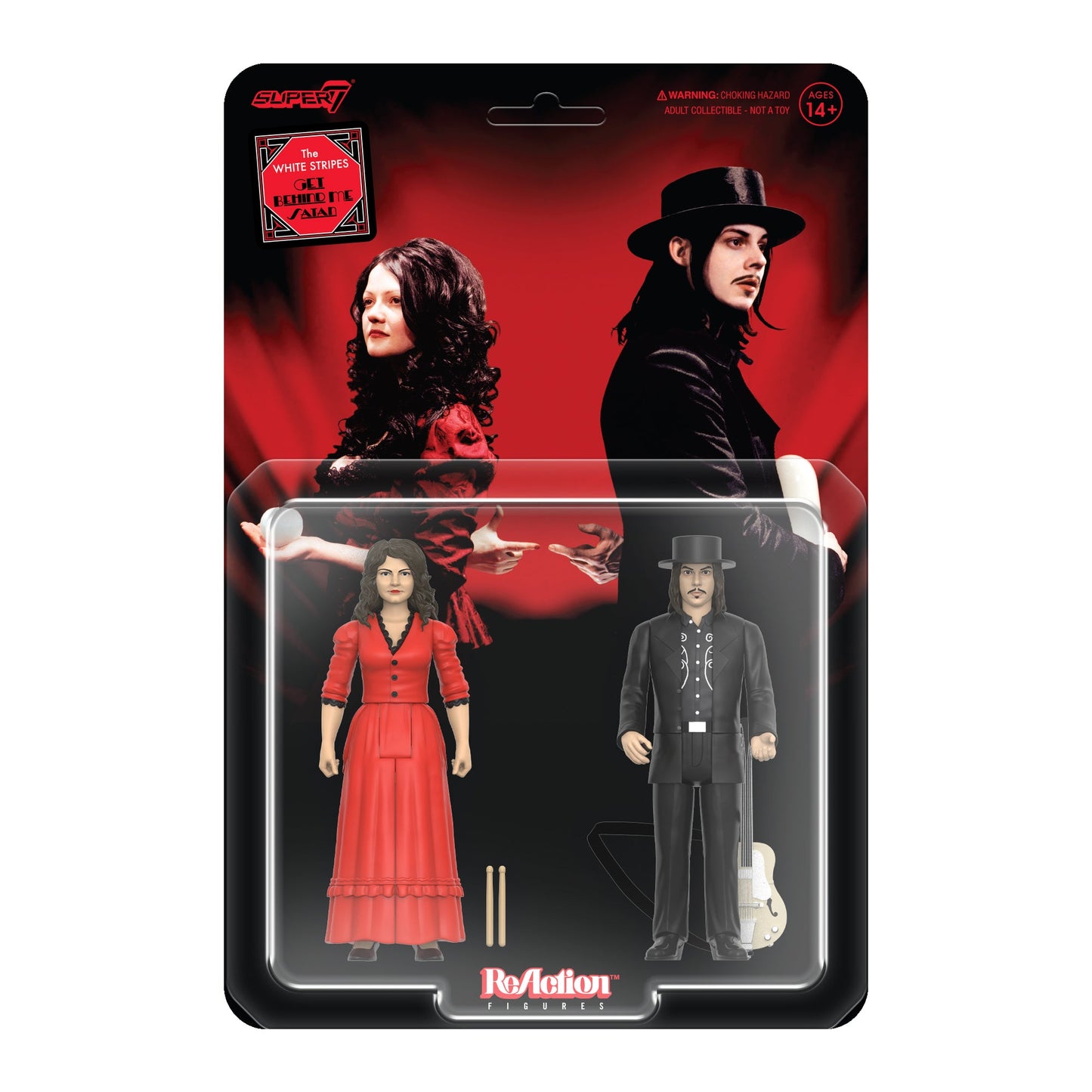 Super7 ReAction Figures – The White Stripes (Get Behind Me Satan) 2-Pack