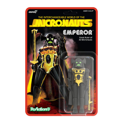 Micronauts ReAction+ Emperor Figure Wave 03 Super7 4-Inch Retro Action Figure Collectible