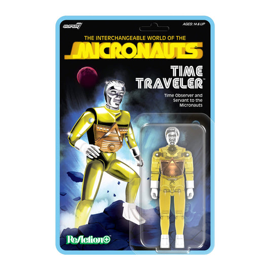 Micronauts ReAction+ Wave 03 Time Traveler Translucent Yellow Figure by Super7