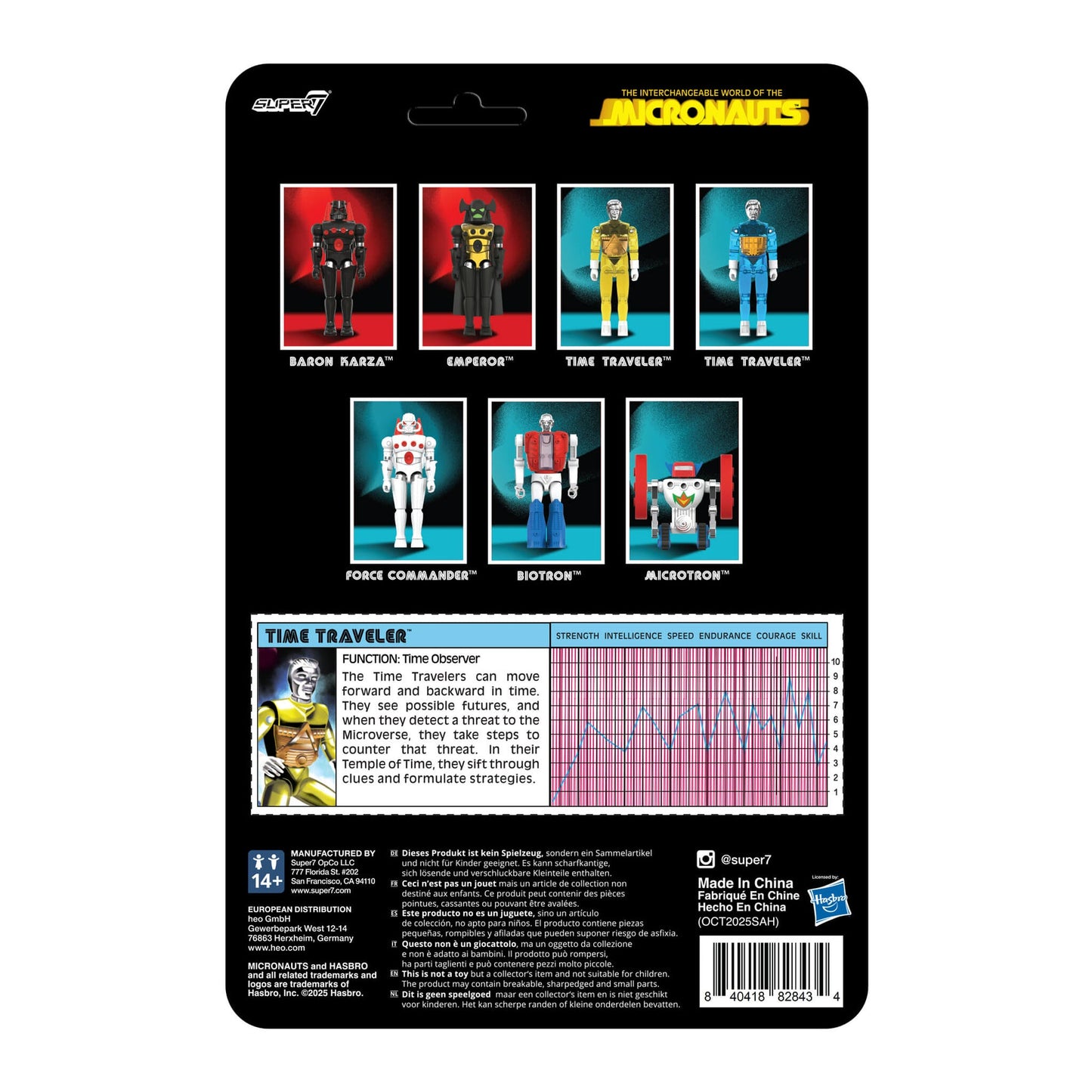 Micronauts ReAction+ Wave 03 Time Traveler Translucent Yellow Figure by Super7