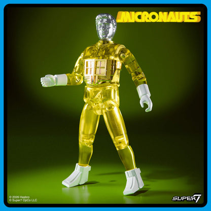 Micronauts ReAction+ Wave 03 Time Traveler Translucent Yellow Figure by Super7