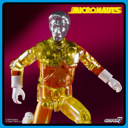 Micronauts ReAction+ Wave 03 Time Traveler Translucent Yellow Figure by Super7