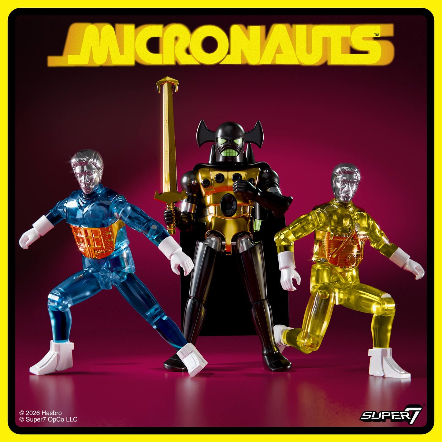Micronauts ReAction+ Wave 03 Time Traveler Translucent Blue 4” Action Figure by Super7