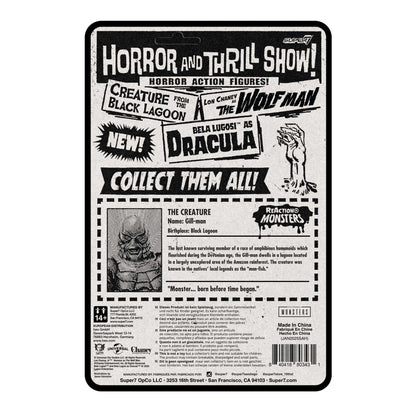 Creature From The Black Lagoon - Universal Monsters - Super7 Reaction+ Figure - Retro Vintage Style Action Figure