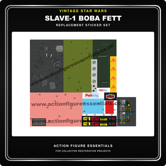 Vintage Star Wars Slave I Replacement Sticker Sheet – Boba Fett