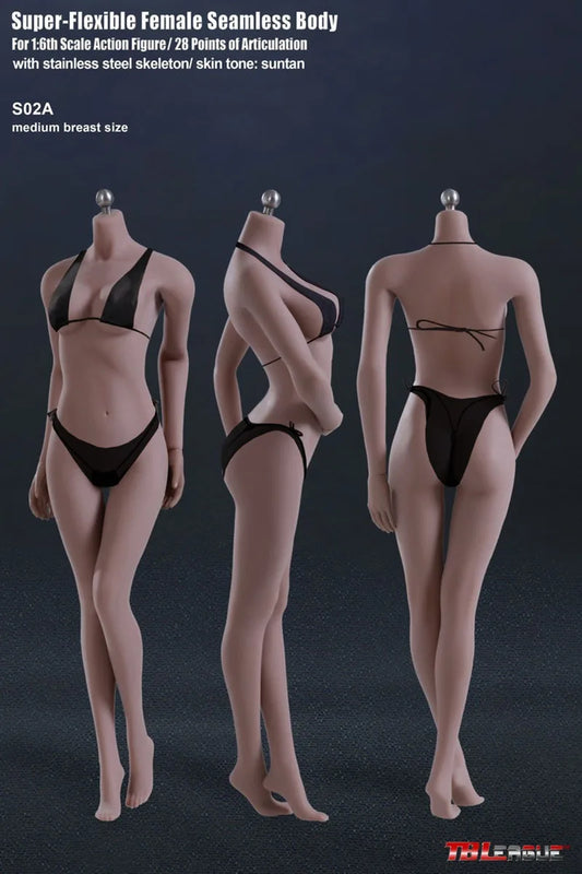 1/6 Phicen TBLeague S02A Medium Bust Female Action Figure Seamless Flexible Body