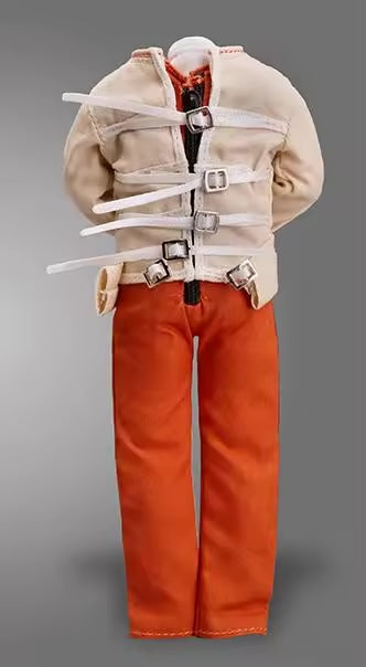 1/12 Scale Orange Jumpsuit & Straight Jacket Outfit Set – Fits 6” Action Figures