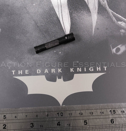Hot Toys Scarecrow 2.0 MMS801 miniature black flashlight with textured grip for 1/6 scale action figures