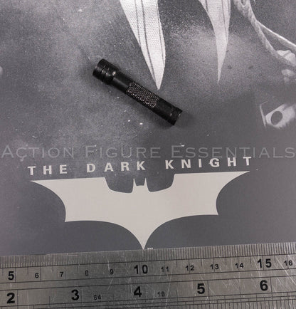 Hot Toys Scarecrow 2.0 MMS801 miniature black flashlight with textured grip for 1/6 scale action figures