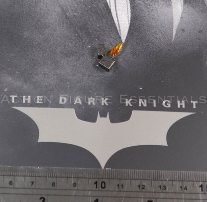 Hot Toys Scarecrow 2.0 MMS801 miniature open lighter with metallic-style finish and translucent orange flame effect for 1/6 scale figure