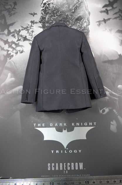 Hot Toys Scarecrow 2.0 MMS801 grey suit jacket with matching trousers and black belt for 1/6 scale figure
