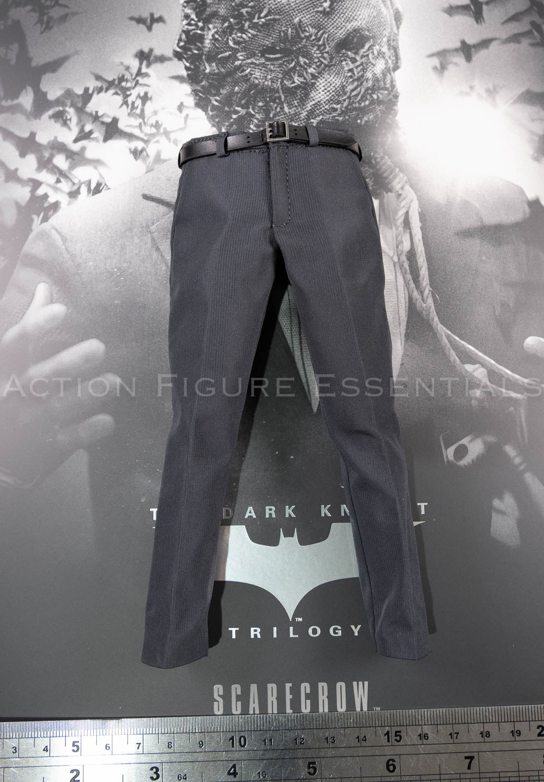 Hot Toys Scarecrow 2.0 MMS801 grey suit jacket with matching trousers and black belt for 1/6 scale figure
