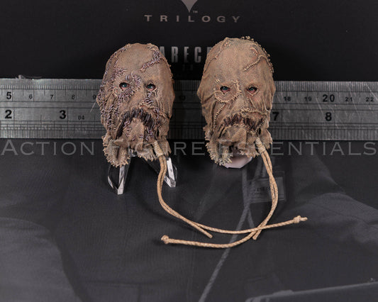 Hot Toys Scarecrow 2.0 MMS801 regular and decaying masked head sculpt set with maggot detailing and original neck post for 1/6 scale figure